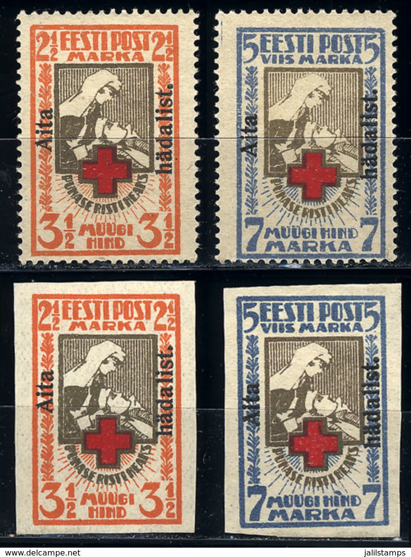 ESTONIA: Sc.B9/B12, 1923 Cmpl. Set Of 4 Mint Values, Lightly Hinged, Very Fine Quality, Catalog Value US$240. - Estland