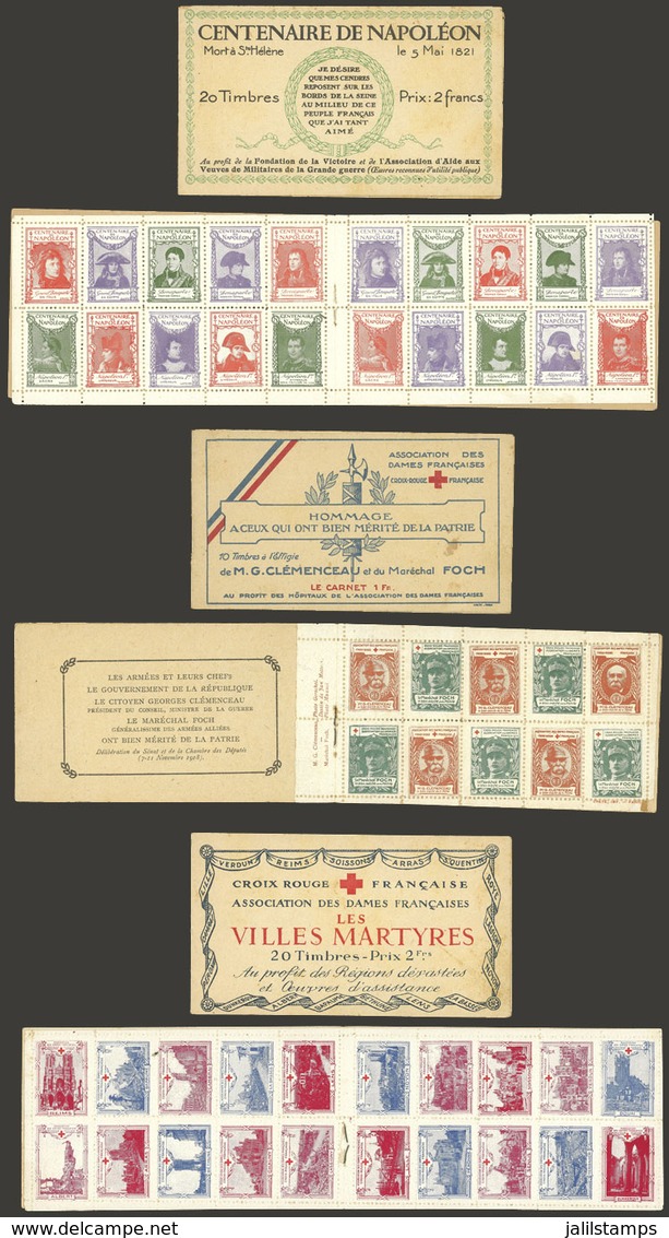 FRANCE: 3 Old Booklets Of Charity Labels, Complete, With Some Stains But Very Attractive! - Cinderellas