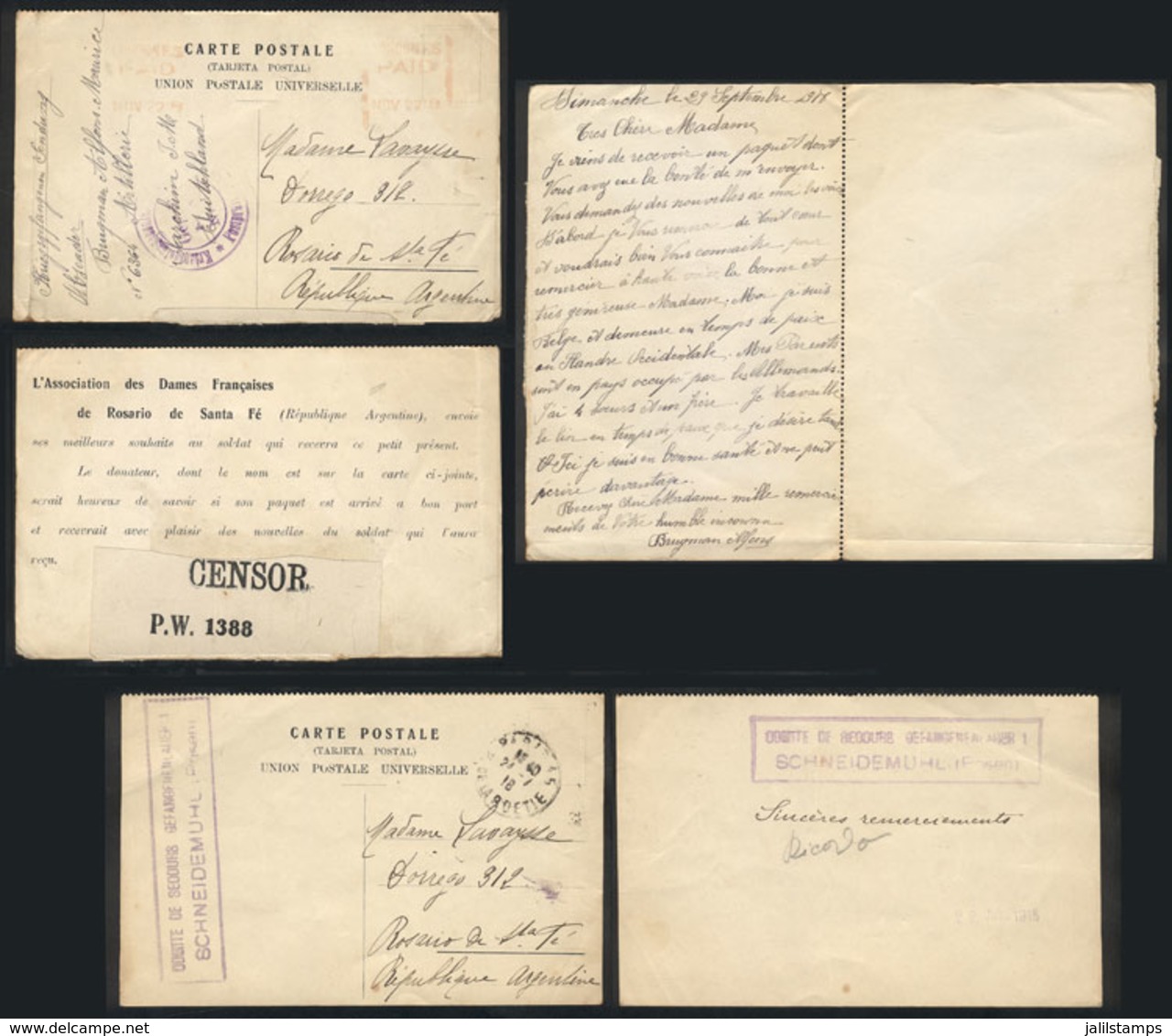 GREAT BRITAIN: Double Card (the First Part Was Prepared To Be Detatched And Mailed As A Thank You Card For The Help Sent - Autres & Non Classés