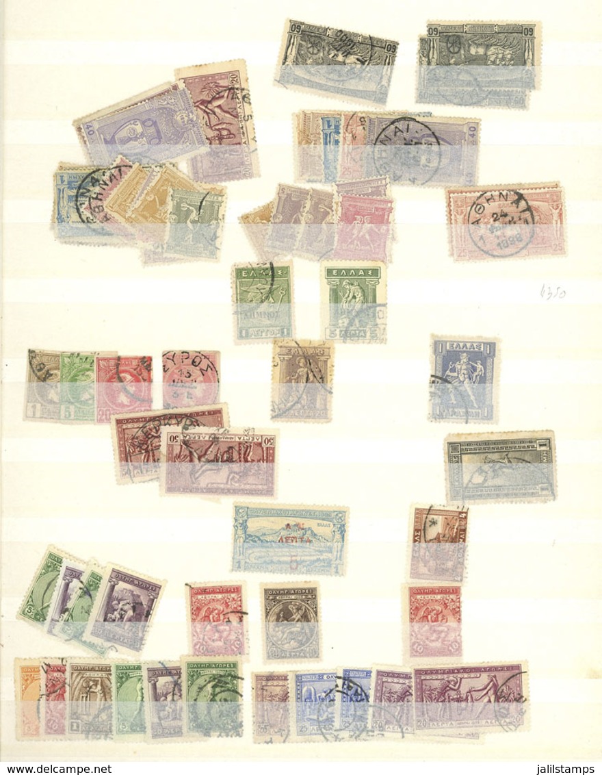 GREECE: Stockbook With Attractive Stock Of Stamps, Mainly Old And In General Of Fine To Very Fine Quality, Good Opportun - Andere & Zonder Classificatie