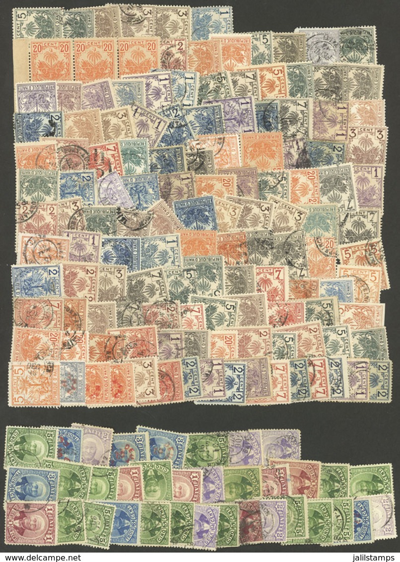 HAITI: Envelope Containing A Large Number (MANY HUNDREDS) Of Stamps Of All Periods, Fine To Very Fine General Quality. G - Haití