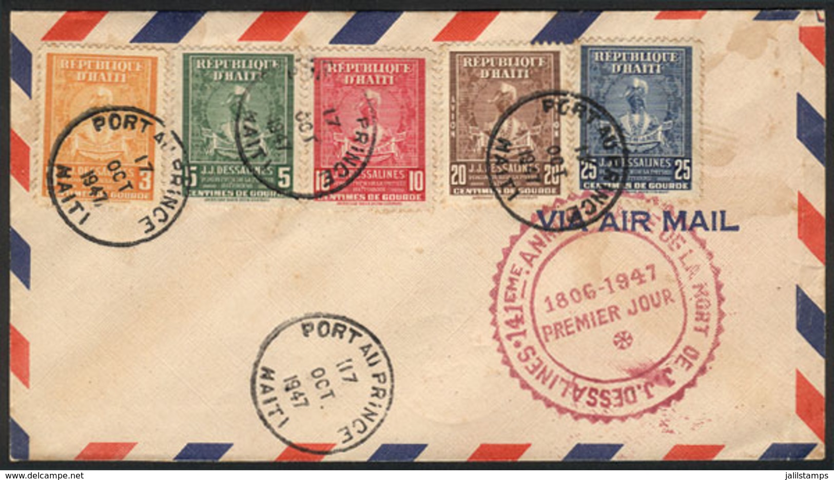 HAITI: FDC Cover Of 17/OC/1947. - Haití