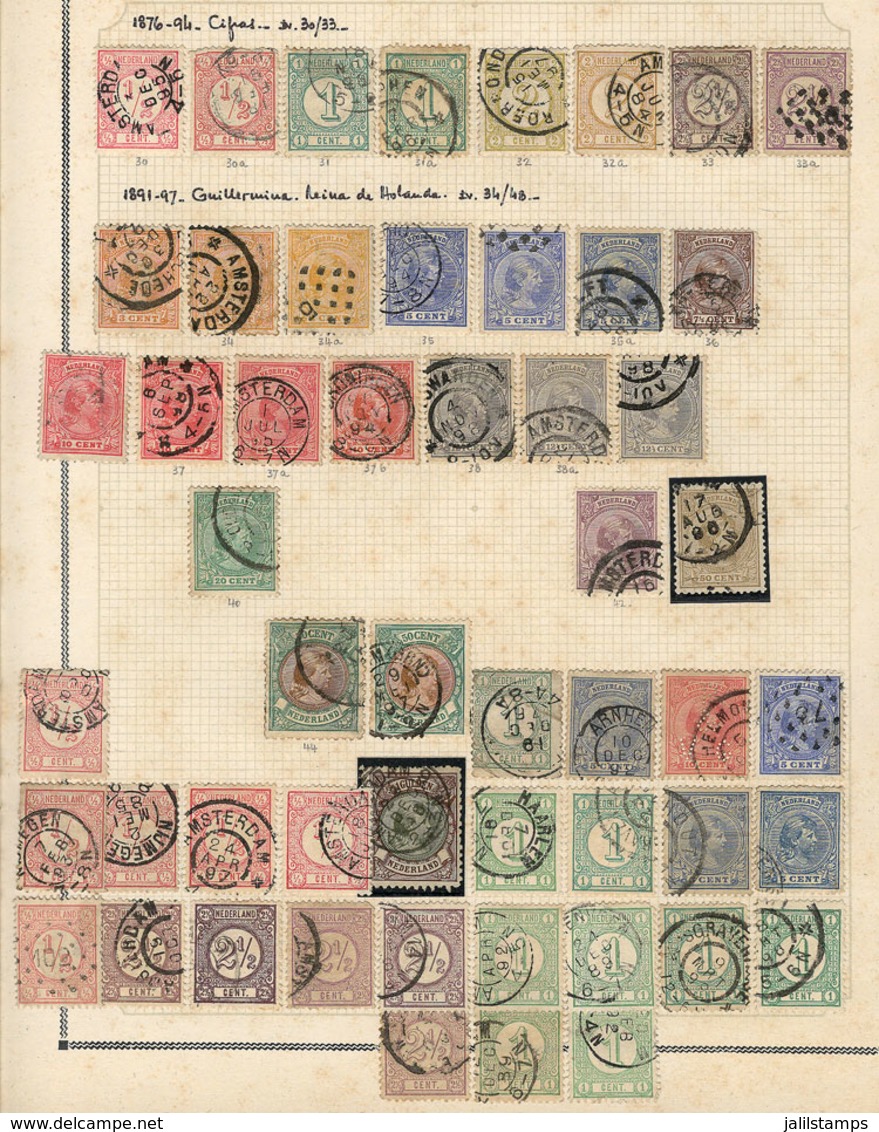 NETHERLANDS: Collection On Pages (circa 1852 To 1990), Used Or Mint Stamps, Most Of Fine Quality (some With Minor Defect - Otros & Sin Clasificación