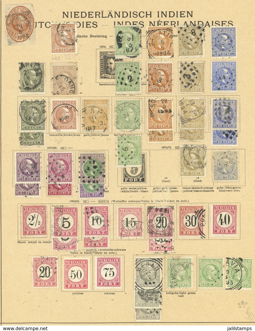 NETHERLANDS INDIES: Old Album Page With Interesting Stamps, Fine General Quality, Low Start! - India Holandeses