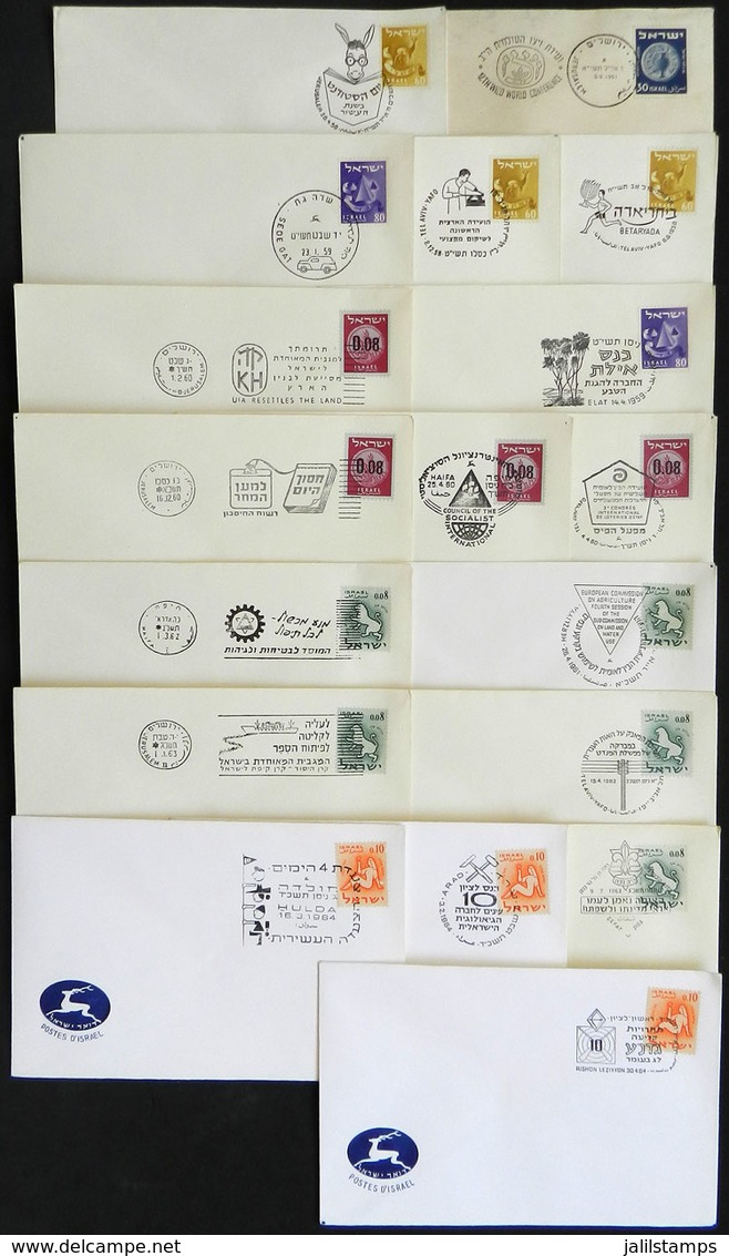 ISRAEL: Box With Approximately 600 Covers With Special Postmarks Of 1951/1967, VERY THEMATIC: Sport, Animals, Religion,  - Otros & Sin Clasificación