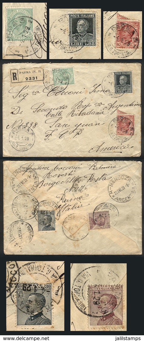 ITALY: Registered Cover Sent From Parma To Argentina On 24/JA/1929 With Nice Postage Of 2.50L., Very Nice! - Unclassified