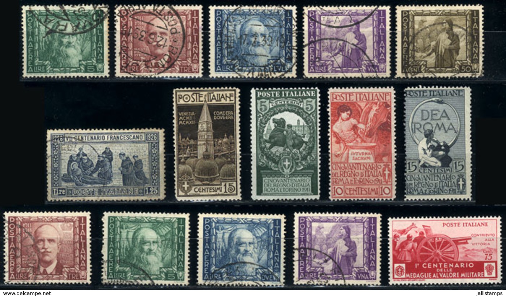 ITALY: Lot Of Varied Stamps Of The 1920/40s, Used Or Mint (with Original Gum And Lightly Hinged, Only 1 Without Gum), VF - Non Classés