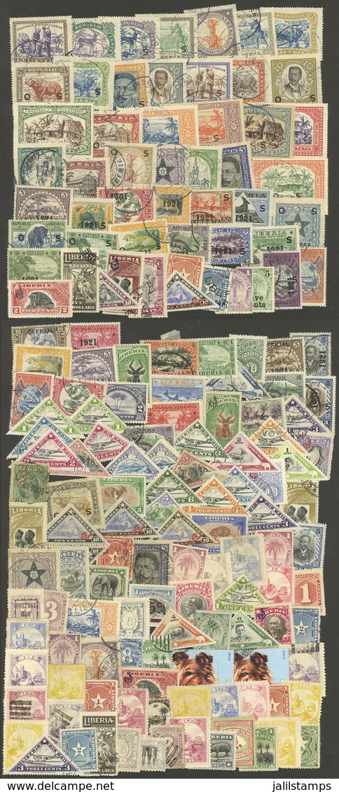 LIBERIA: Envelope Containing Large Number Stamps Of Varied Periods, USED OR MINT, Fine General Quality (some May Have Mi - Liberia