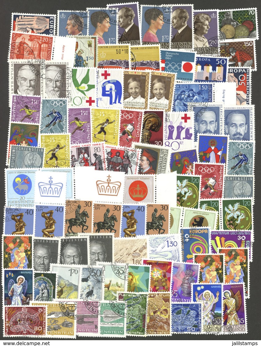 LIECHTENSTEIN: Envelope Containing Very Thematic Stamps, Sets And Souvenir Sheets, Most Used And In General Of VF Qualit - Sonstige & Ohne Zuordnung