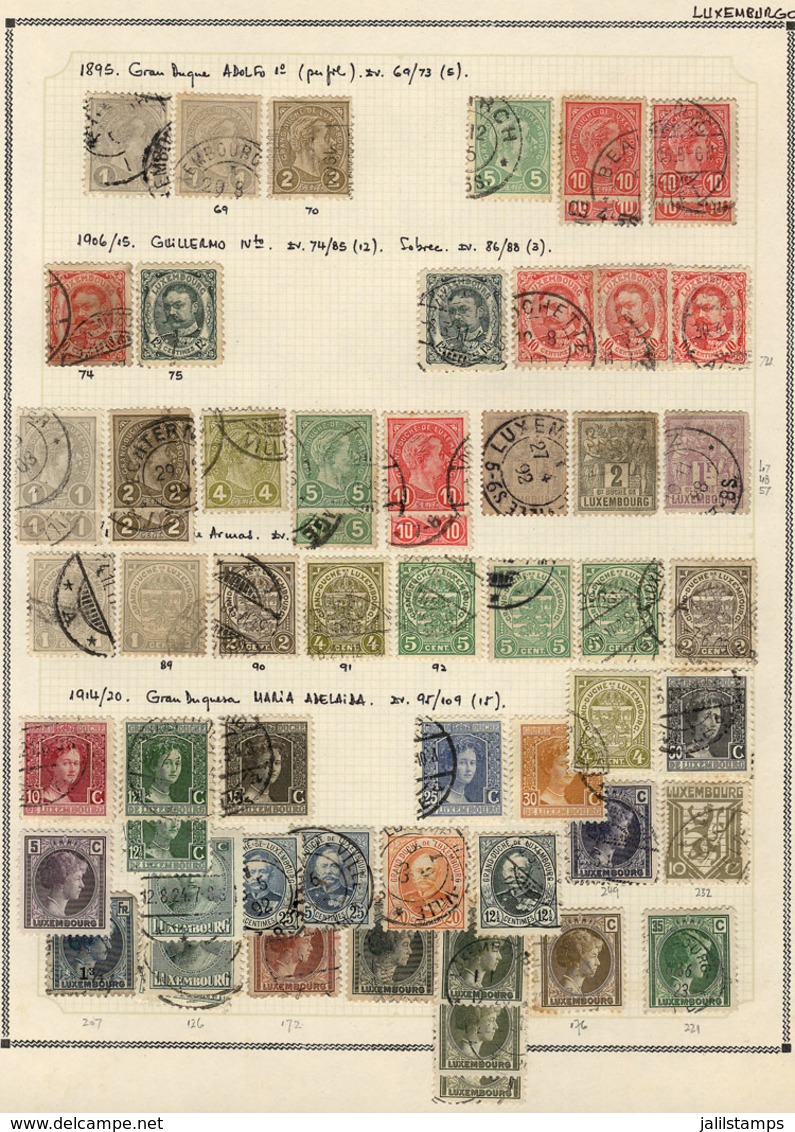 LUXEMBOURG: Collection On Pages (circa 1852 To 1980), With Mint (mostly Lightly Hinged And Few Without Gum In Earlier Is - Autres & Non Classés