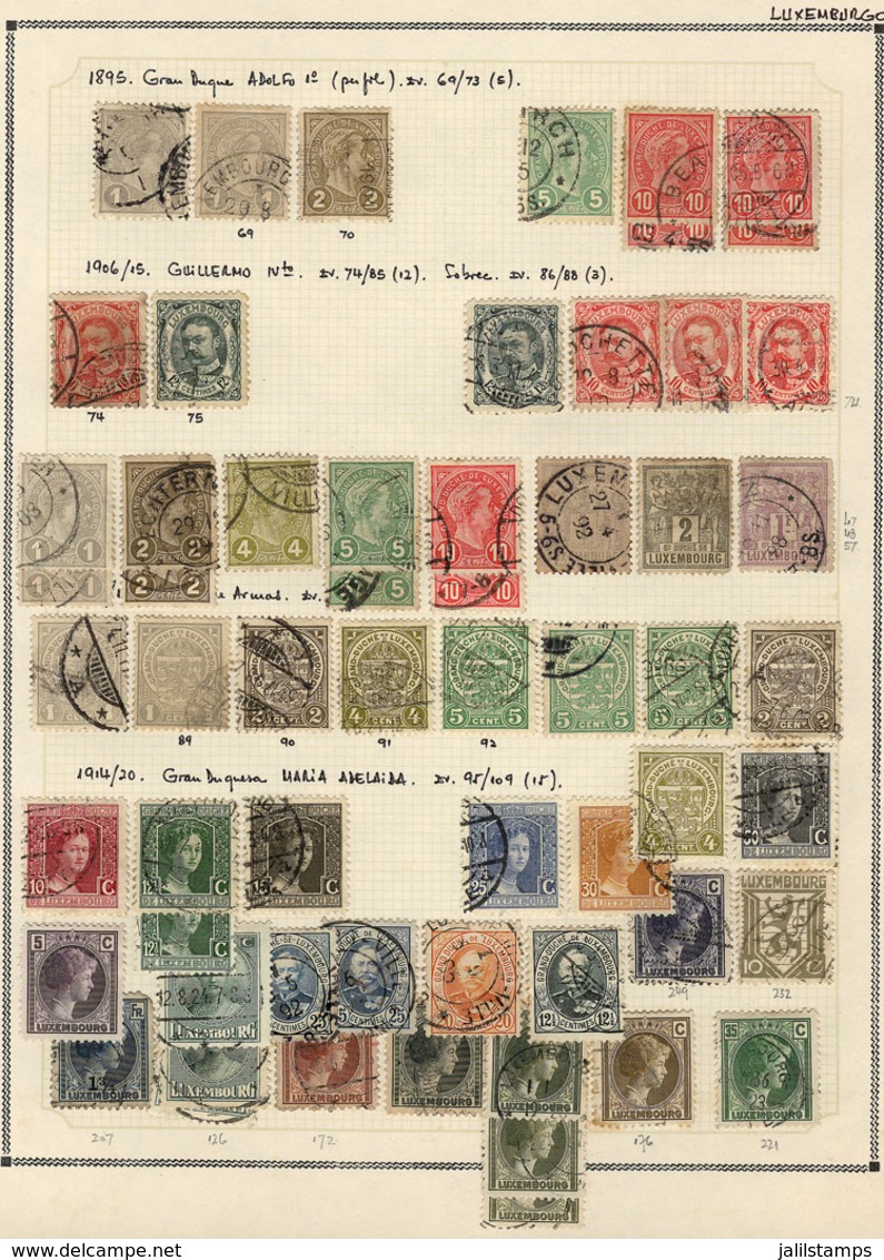 LUXEMBOURG: Collection On Pages (circa 1852 To 1980), With Mint (mostly Lightly Hinged And Few Without Gum In Earlier Is - Andere & Zonder Classificatie
