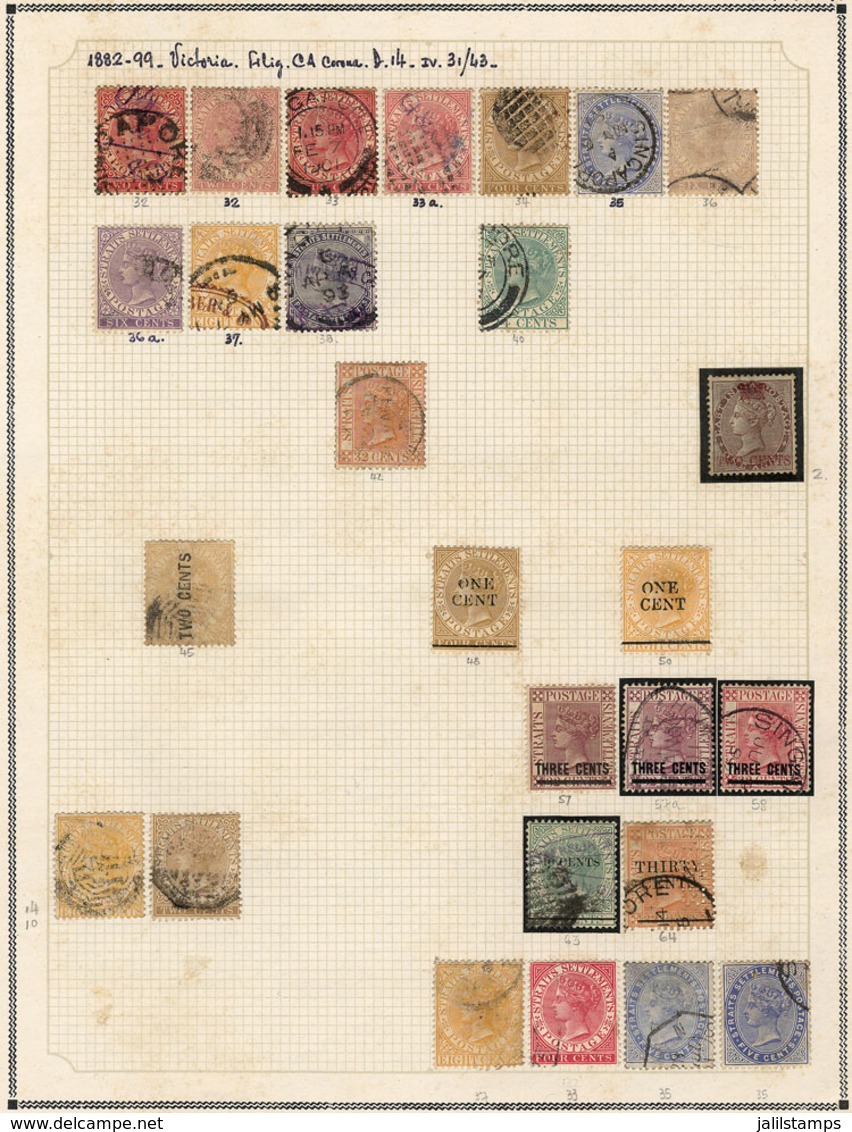 MALAYSIA AND SINGAPORE: Collection On Pages (circa 1882 To 1970), Used Or Mint Stamps, Most Of Fine Quality (some With M - Other & Unclassified