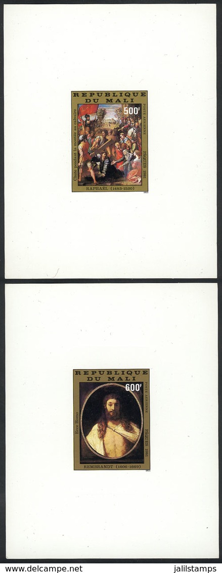 MALI: Yv.416/417, 1981 Easter (paintings), Complete Set Of 2 Values, DELUXE PROOFS! - Mali (1959-...)
