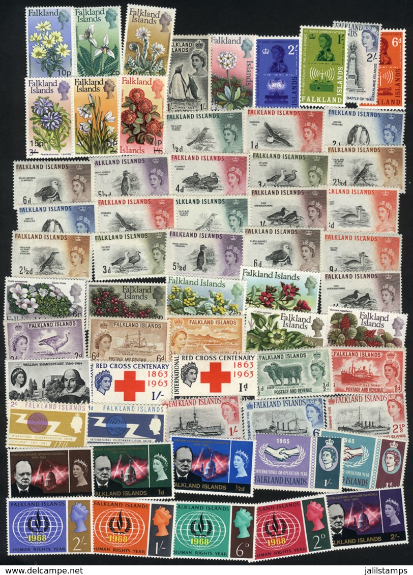 FALKLAND ISLANDS/MALVINAS: Lot Of Very Thematic Stamps And Sets, Almost All Of Fine To VF Quality, Scott Catalog Value U - Falkland Islands