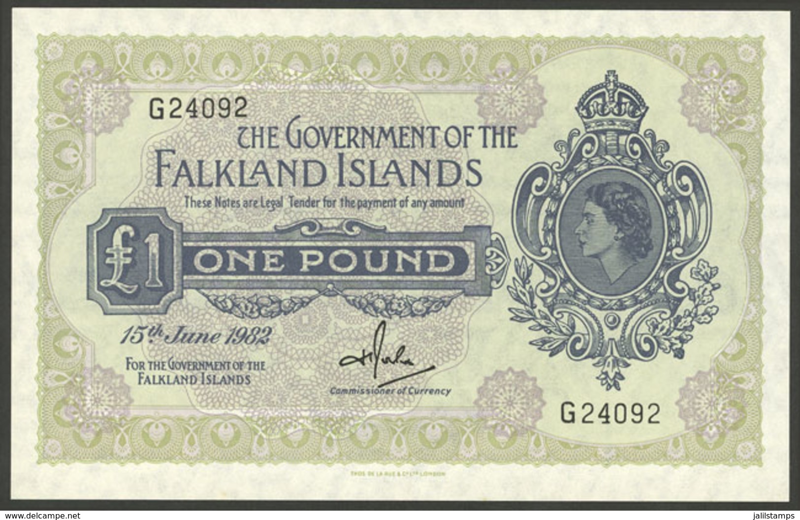 FALKLAND ISLANDS/MALVINAS: Banknote Of 1 Pound Of The Year 1982, Mint Unused, Excellent Quality! - Islas Malvinas