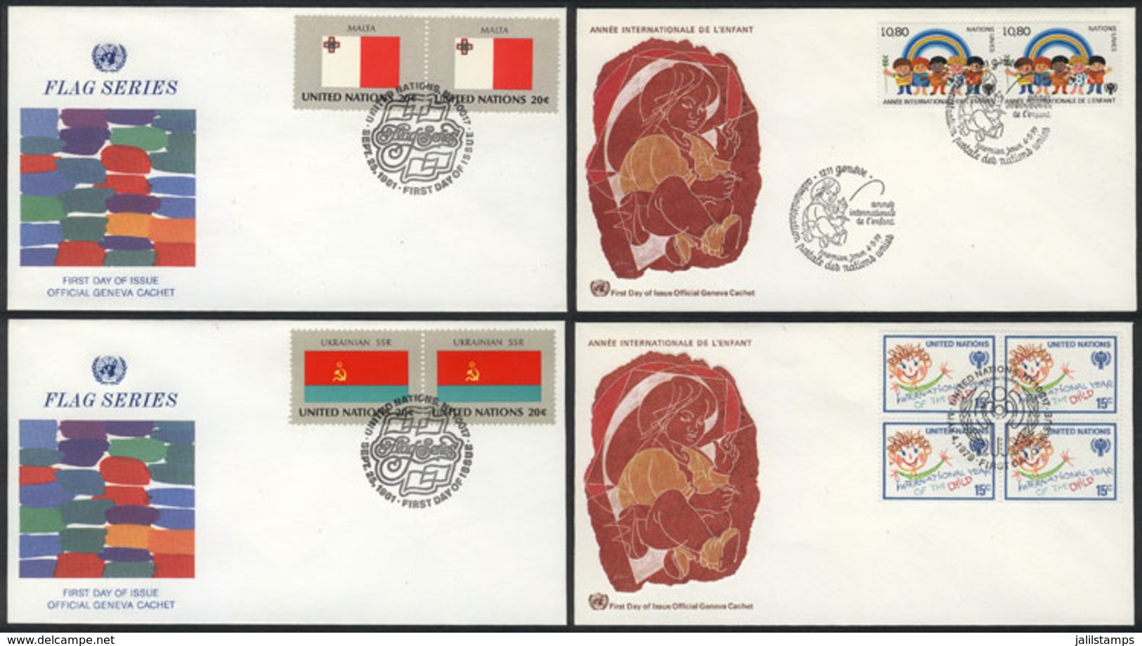 UNITED NATIONS: 45 Very Thematic First Day Covers, Of The 3 Offices, Excellent Quality, Very Low Start!! - Autres & Non Classés
