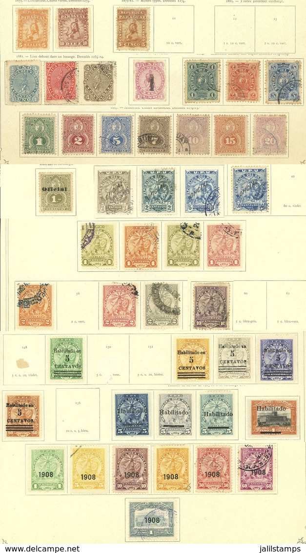 PARAGUAY: Old Collection On Pages With Large Number Of Interesting Stamps, Used Or Mint, In General Of Fine To VF Qualit - Paraguay