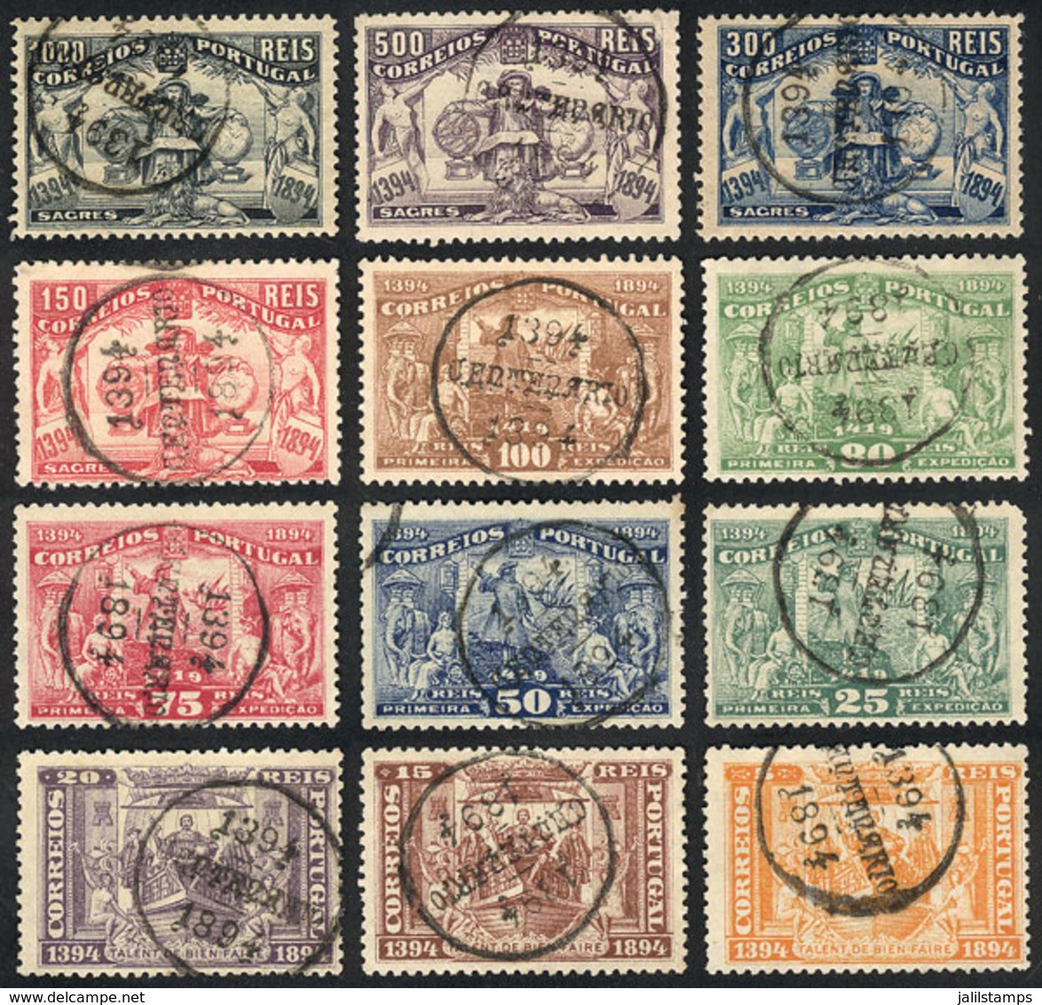 PORTUGAL: Sc.97/109 (without 98, Low Value Of No Importance), 1894 Henrique O Navegador, 12 Values Of The Set Of 13 (onl - Otros & Sin Clasificación