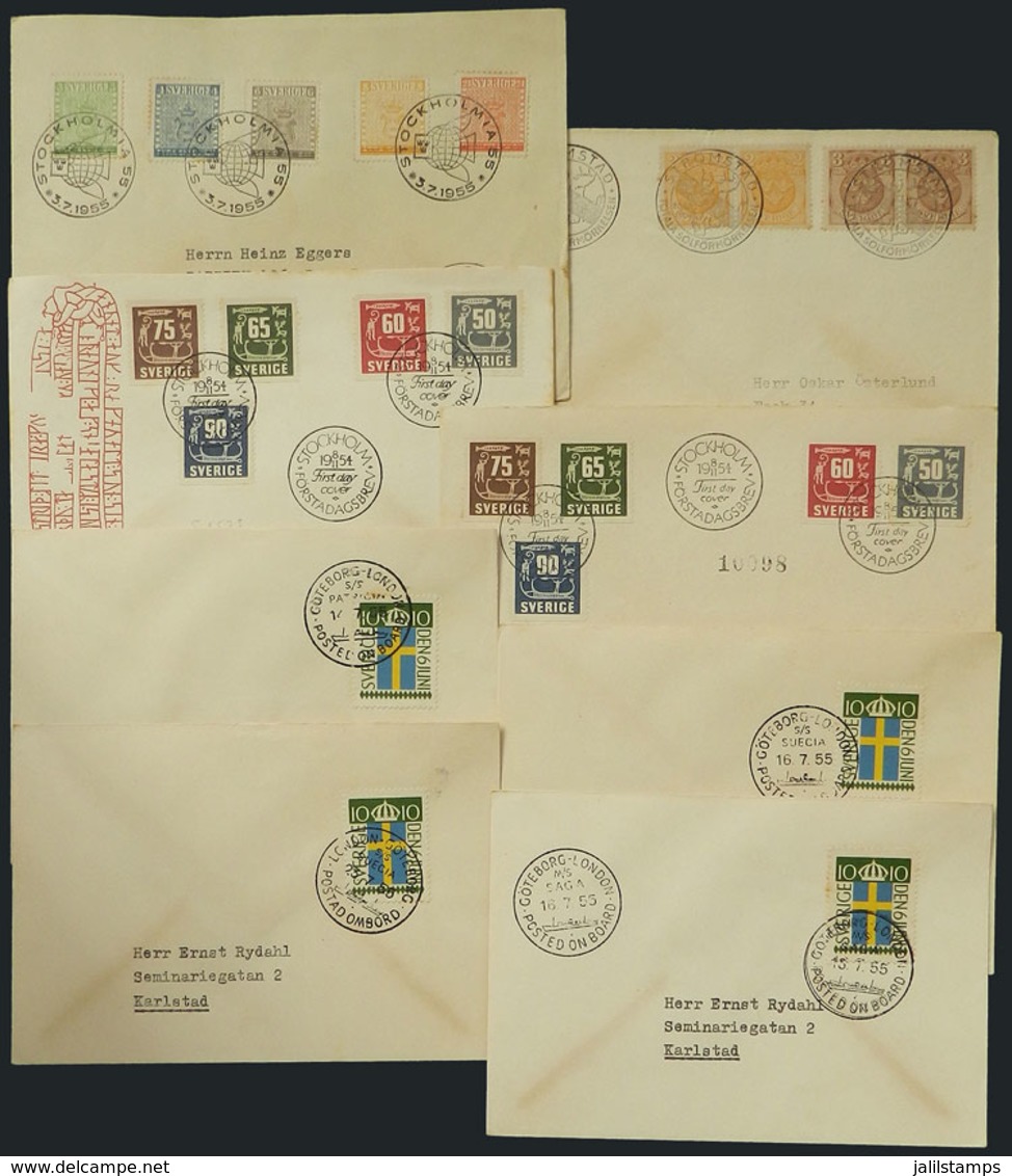 SWEDEN: 8 Covers With Special Postmarks Or First Day Pmk, VF General Quality, Low Start! - Other & Unclassified