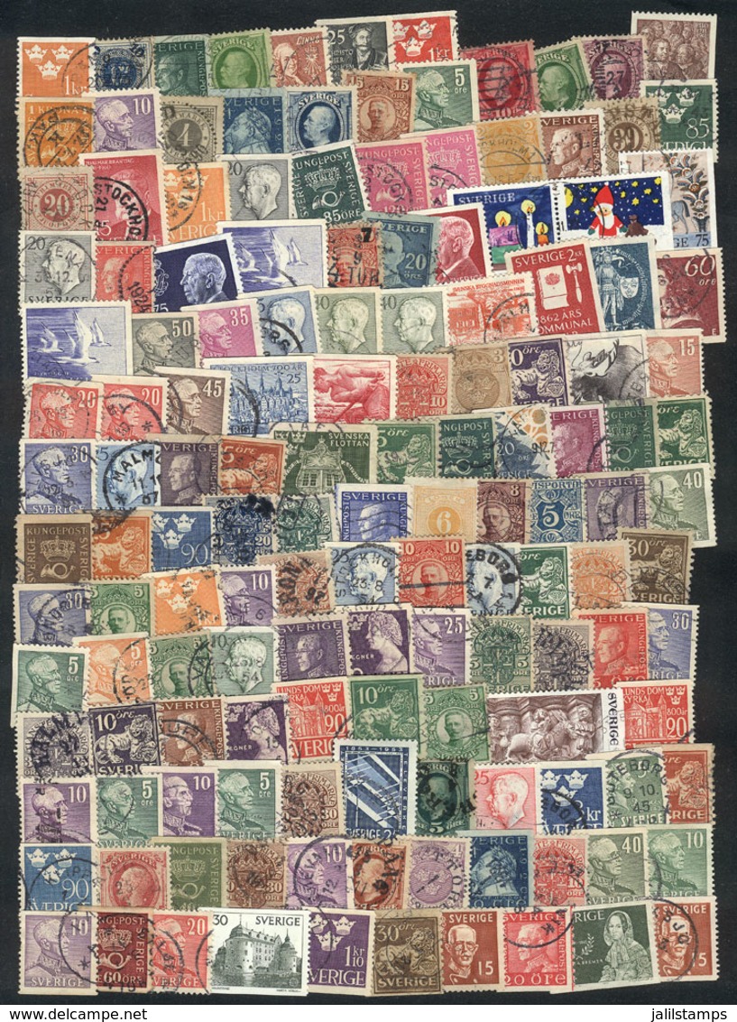 SWEDEN: Lot Of Used Stamps, Interesting Lot To Look For Good Stamps And Scarce Cancels, VF Quality! - Other & Unclassified