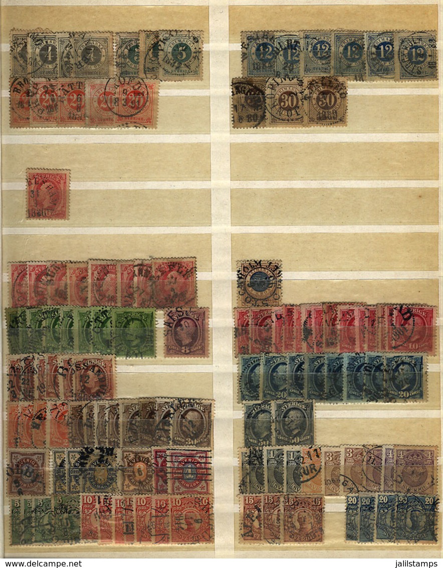 SWEDEN + FINLAND + NORWAY: Old Stock Mounted In Stock Pages, Including Many Interesting Stamps, And Probably Good Cancel - Autres & Non Classés