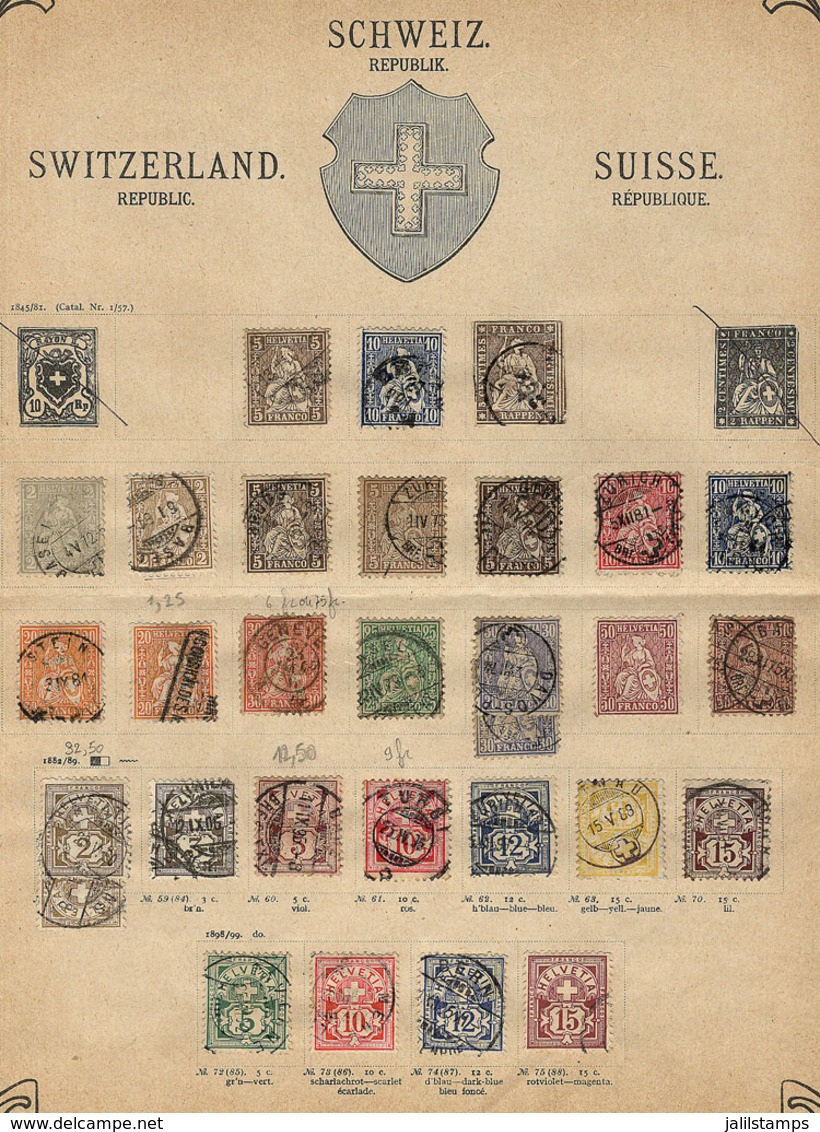 SWITZERLAND: Old Collection On 3 Album Pages, Fine To VF General Quality! ATTENTION: Please View ALL The Photos Of The L - Otros & Sin Clasificación