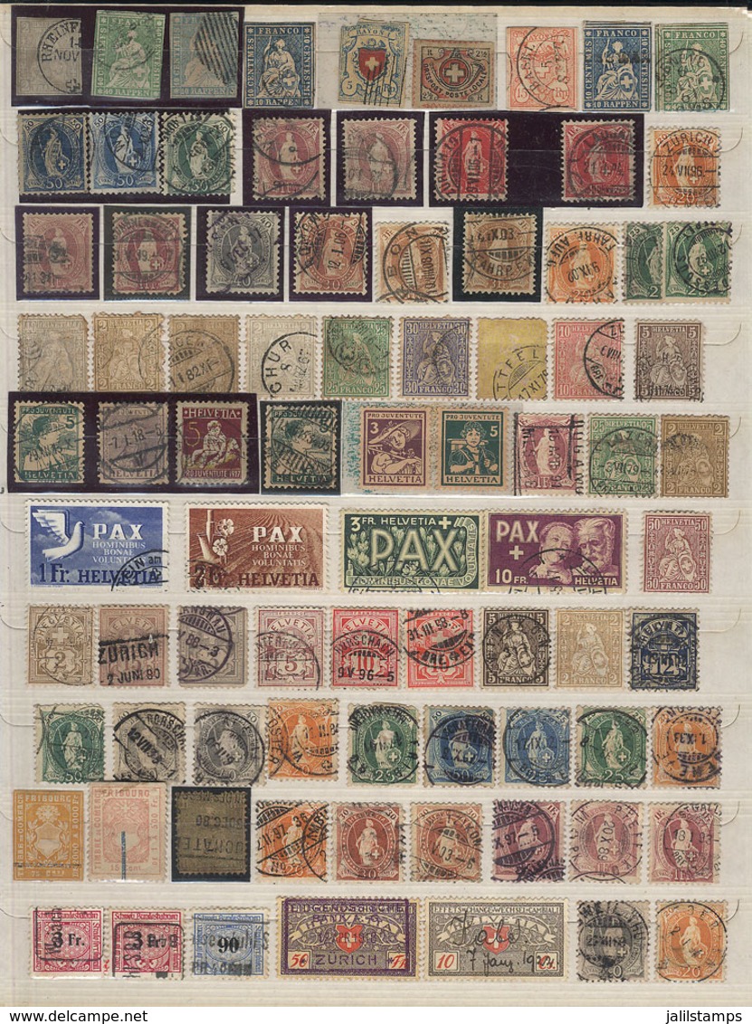 SWITZERLAND: Accumulation In Stockbook, Including From Very Old To Modern Stamps, Used Or Mint, Mixed Quality (some With - Sonstige & Ohne Zuordnung