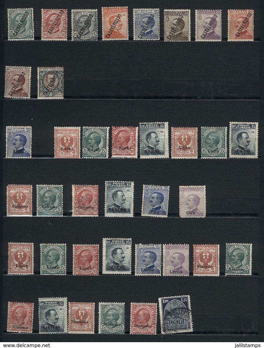 WORLDWIDE: Large Stockbook With Good Stamps Of Various Countries: Italian Colonies, Monaco, San Marino, Fiume, Liechtens - Sonstige & Ohne Zuordnung