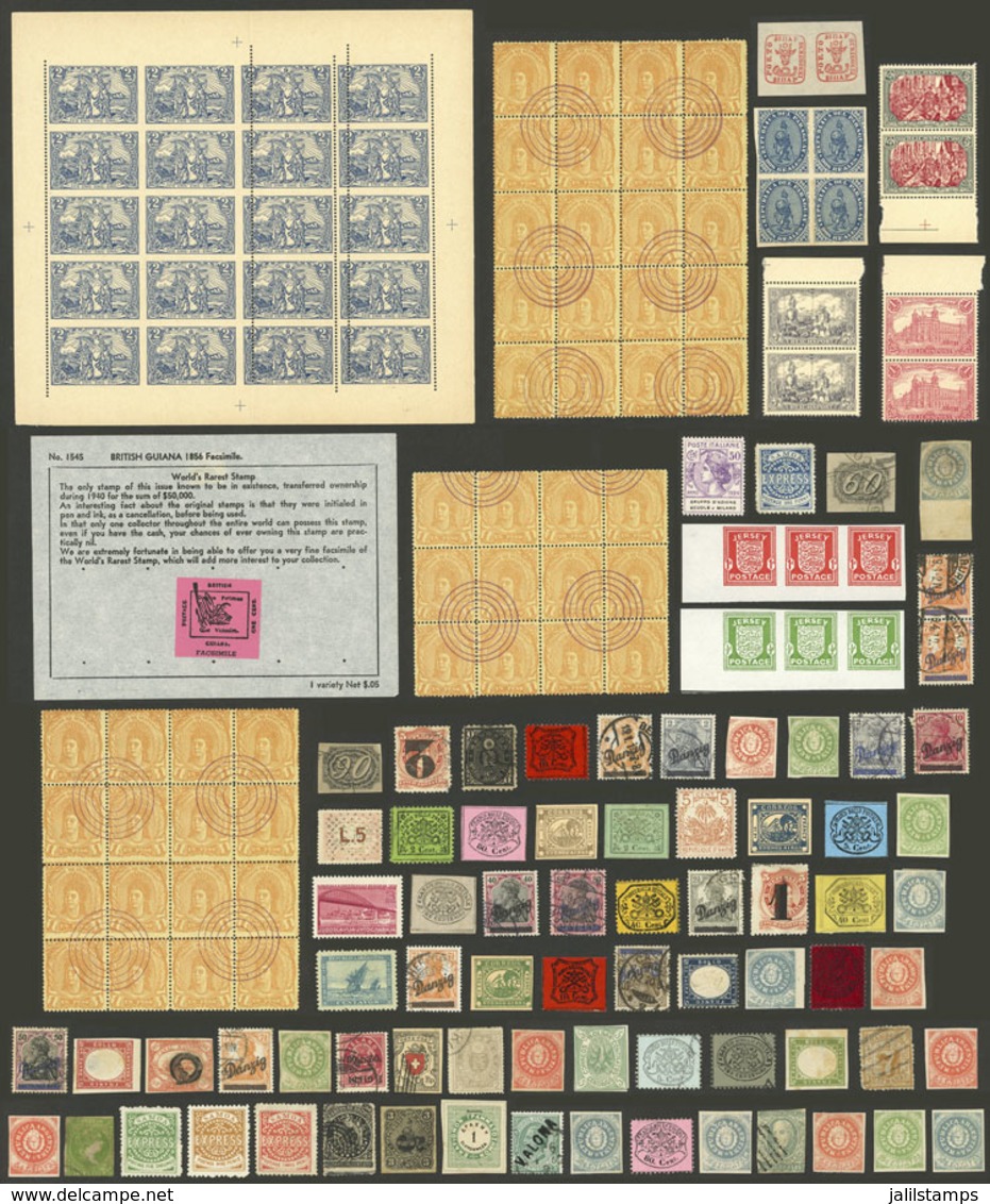 WORLDWIDE: FORGED STAMPS: Interesting Lot Of Stamp Forgeries Of Various Countries, Very Useful For Comparison! - Other & Unclassified