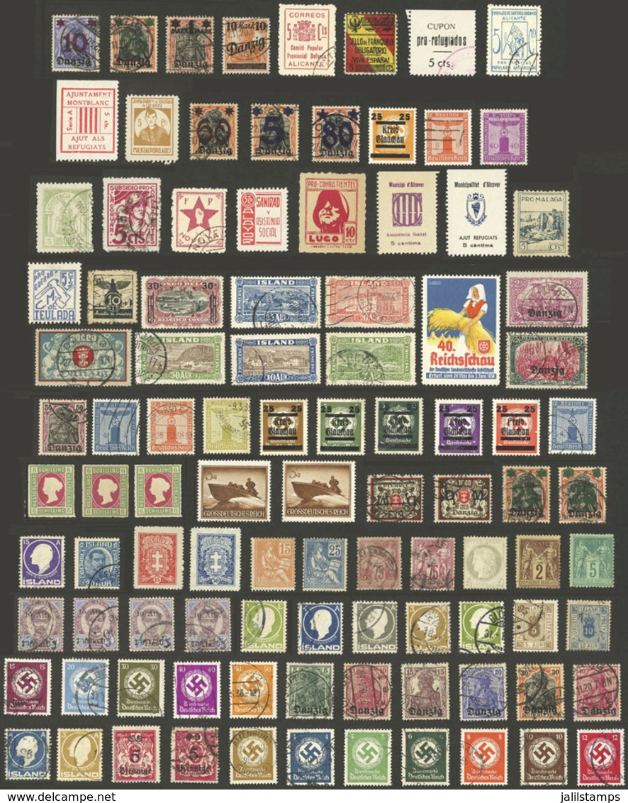 WORLDWIDE: Interesting Lot Of Stamps And Cinderellas, High Retail Value, Very Fine General Quality, Low Start! - Other & Unclassified