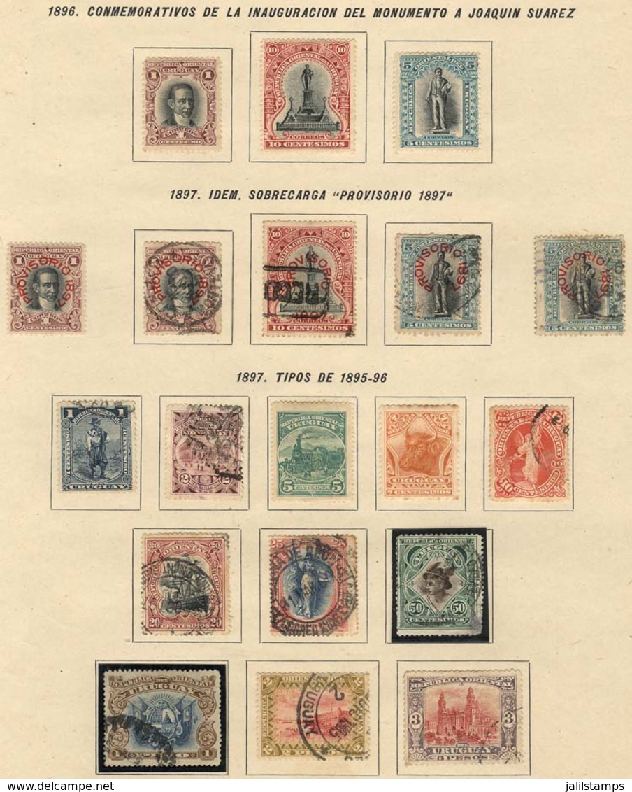URUGUAY: Collection In Album (circa 1860 To 1975), Used Or Mint Stamps, Most Of Fine Quality (some With Minor Defects),  - Uruguay