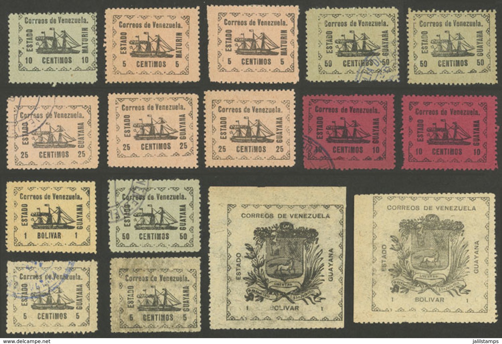 VENEZUELA: Lot Of Old Stamps, Very Fine General Quality, Some Or All May Be Reprints Or Forgeries, All The Same Very Int - Venezuela