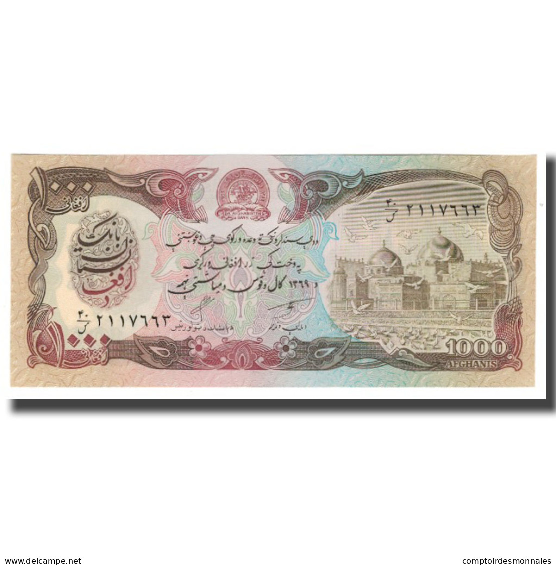 Billet, Afghanistan, 1000 Afghanis, SH1370 (1991), KM:61c, NEUF - Afghanistan