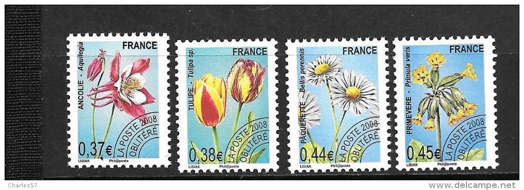 France: Préoblitérés Série De 2008 N°253/256 ** (sous Faciale) - 1989-2008