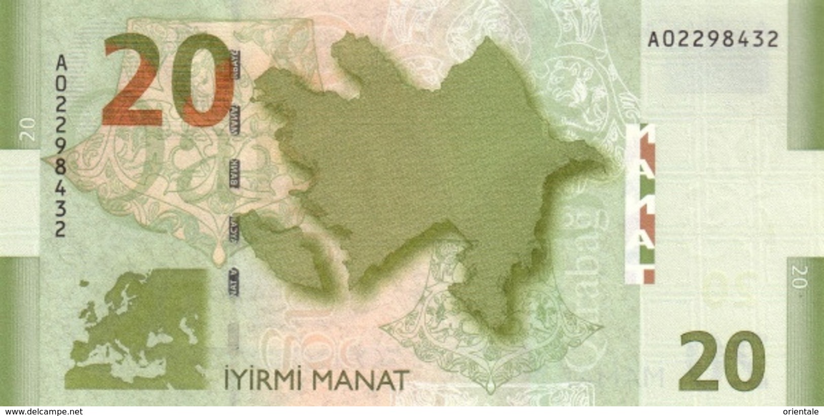 AZERBAIJAN P. 28 20 M 2005 UNC - Azerbaïjan