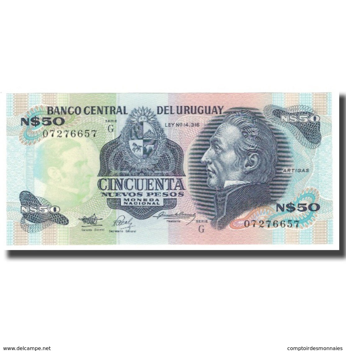 Billet, Uruguay, 50 Nuevos Pesos, Undated (1978-87), KM:61b, NEUF - Uruguay