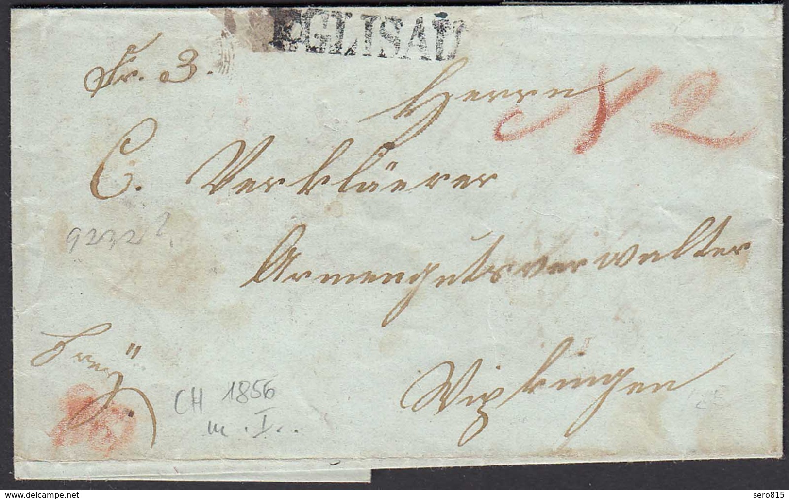 Schweiz 1856 Kleiner Brief Mit Inhalt Von EGLISAU L1  (23711 - Andere & Zonder Classificatie