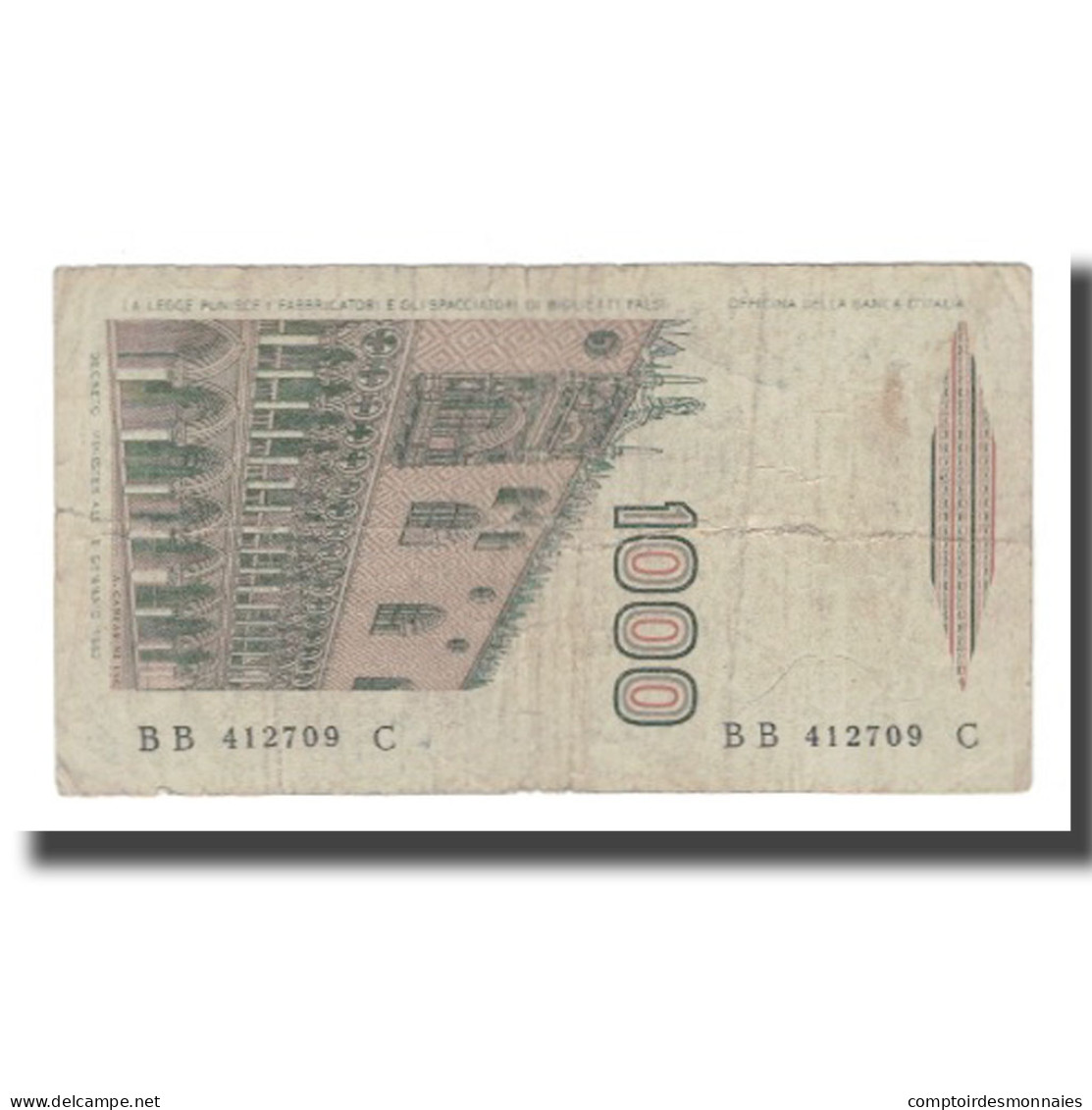 Billet, Italie, 1000 Lire, D.1982, KM:109a, B+ - 1000 Lire