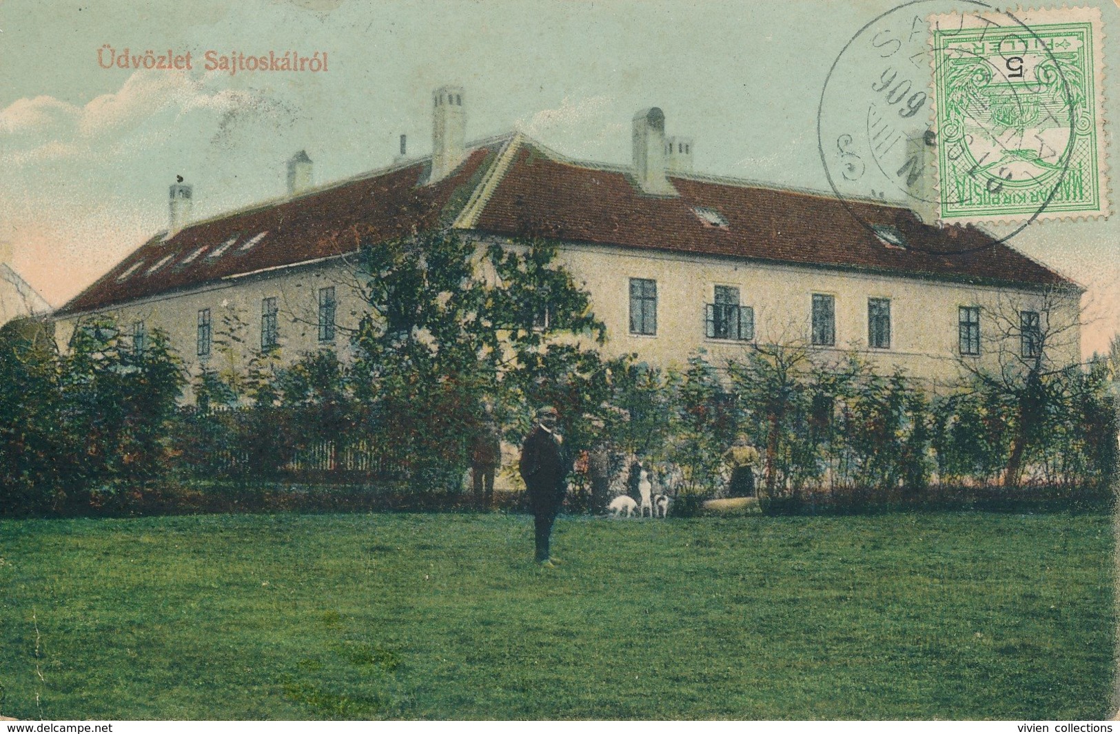 Udvözlet (Hongrie) Sajtos Kalrol - Circulée 1909 De Sautoskal - Hongrie