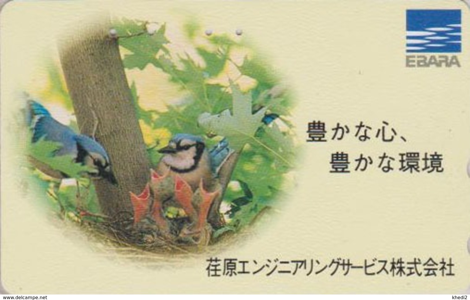 Télécarte Japon / 110-011 - Animal - OISEAU - Mésange Bleue Au Nid -  BIRD In Nest Japan Phonecard - BE 4453 - Passereaux