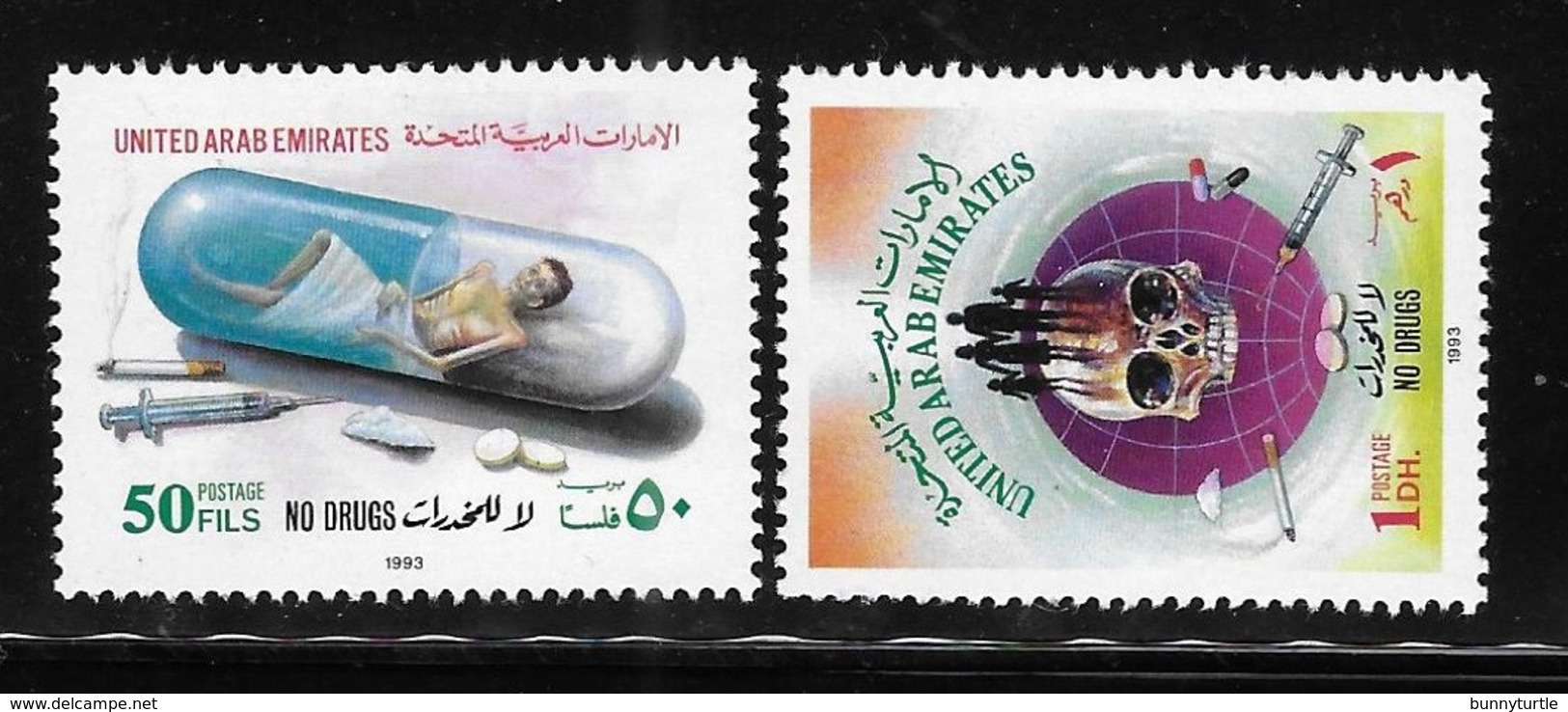 United Arab Emirates UAE 1993 Campaign Against Drug Drugs MNH - Emirats Arabes Unis (Général)