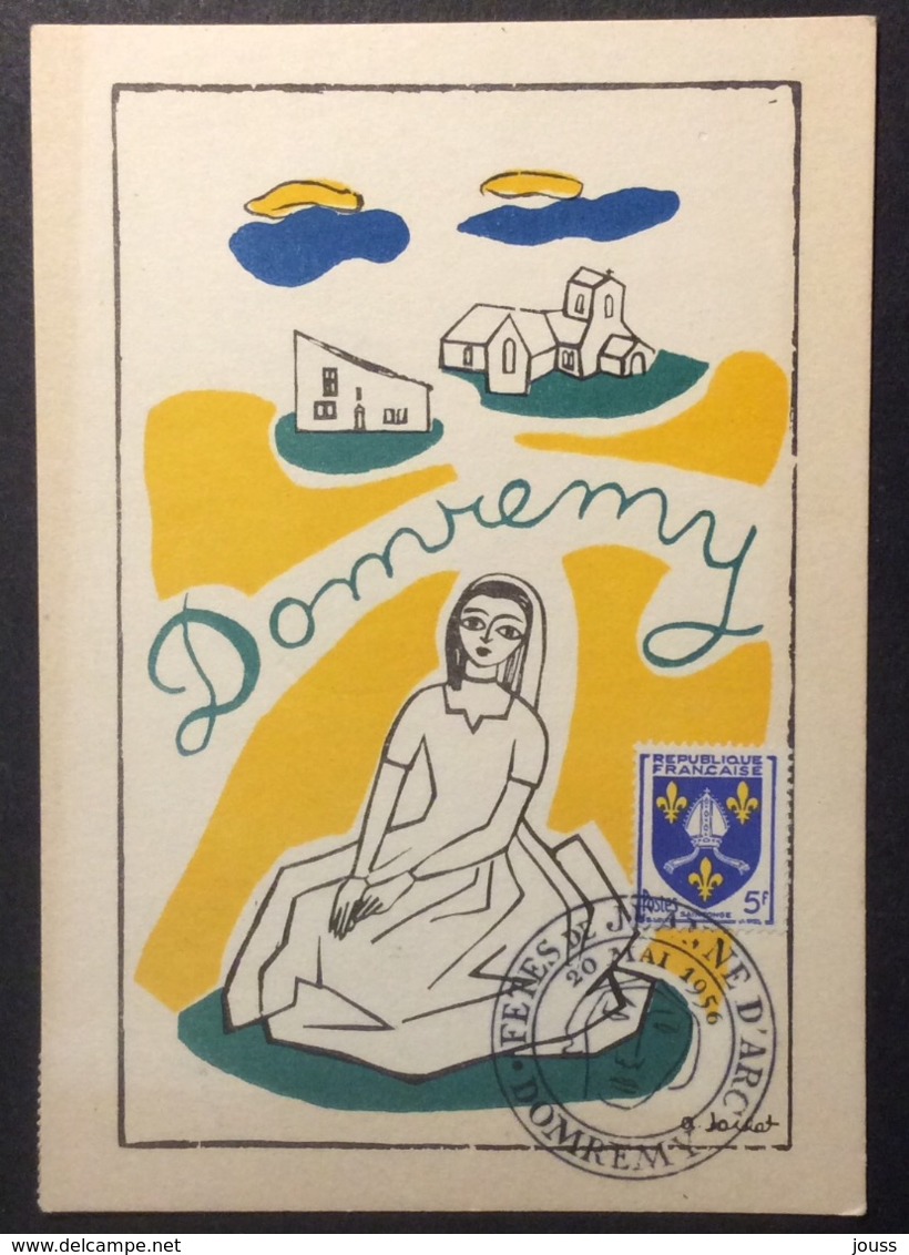 CM306 Carte Maximum Domrémy Fêtes De Jeanne D’Arc 20/5/1956 - 1950-1959