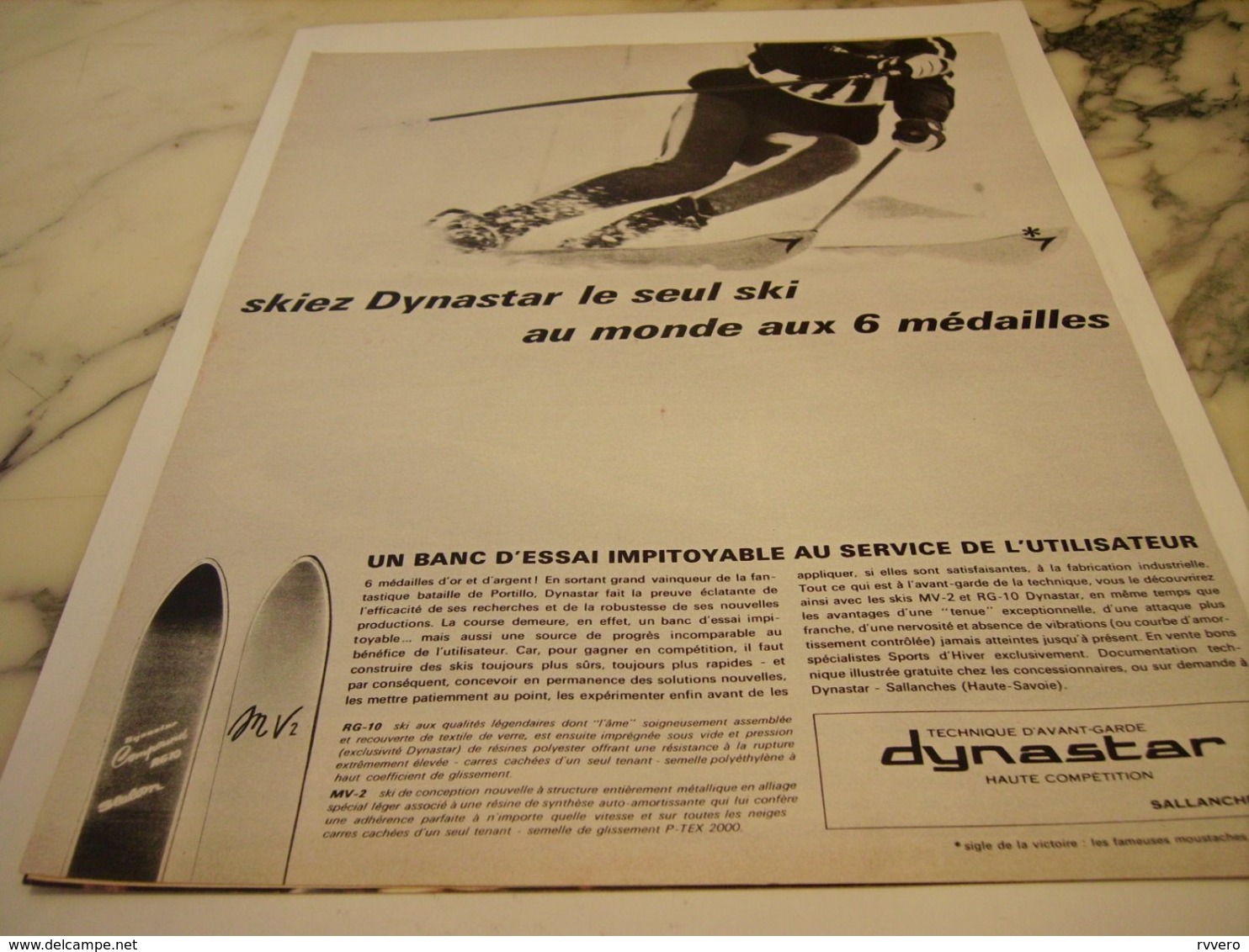 ANCIENNE PUBLICITE C EST LE SKI DYNASTAR 1966 - Sports D'hiver