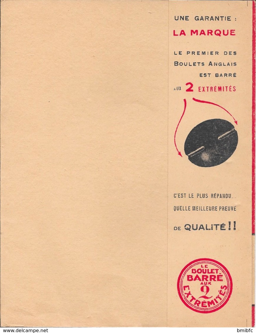 Le Premier Des Boulets Anglais Est Barré Aux 2 Extrémités (scan Recto-verso Et Intérieur) - B