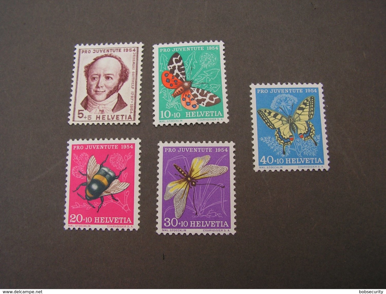 Schmeterlinge , Pro Juventute 1954  ** MNH  602-606  €  13,00 - Unused Stamps