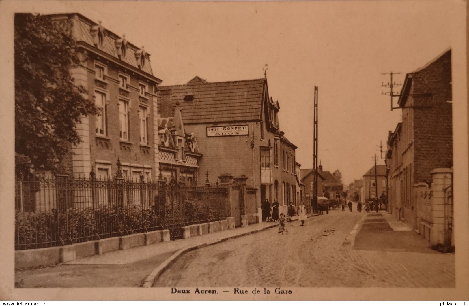 Deux Acren (Lessen) Rue De La Gare 193? Rare - Lessines
