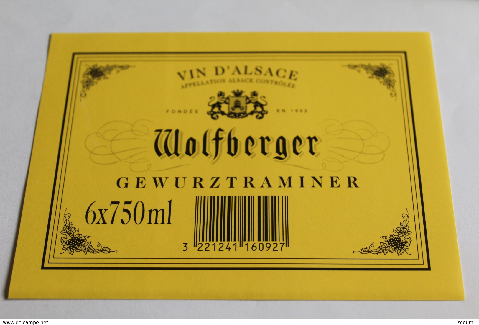 Etiquette Neuve Vin D Alsace  Gewurztraminer   Wolfberger - Gewurztraminer