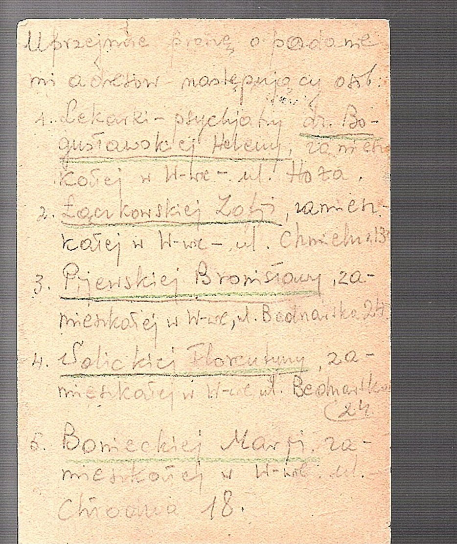 TOBRUK-Nazi-Lager Stettin-Pölitz, List Of Names > Krakau (please Read Description) (940) - Prisoner Camps