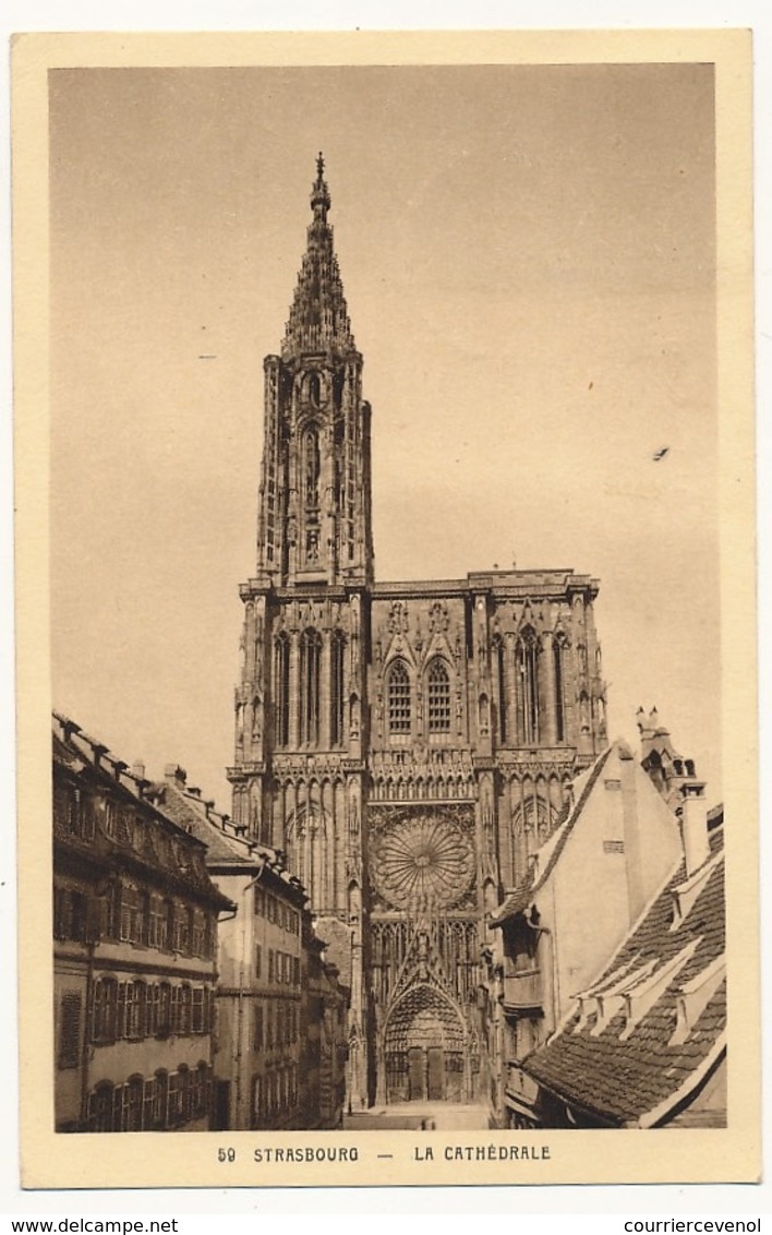 FRANCE - Enveloppe Et Carte Avec Cachet "5eme Centenaire Cathédrale De Strasbourg"  24/6/1939 - Cachets Commémoratifs