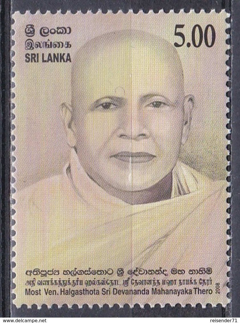 Sri Lanka 2008 Persönlichkeiten Religion Buddhismus Halgasthota Sri Devananda Mahanayaka Thero, Mi. 1685 ** - Sri Lanka (Ceylon) (1948-...)
